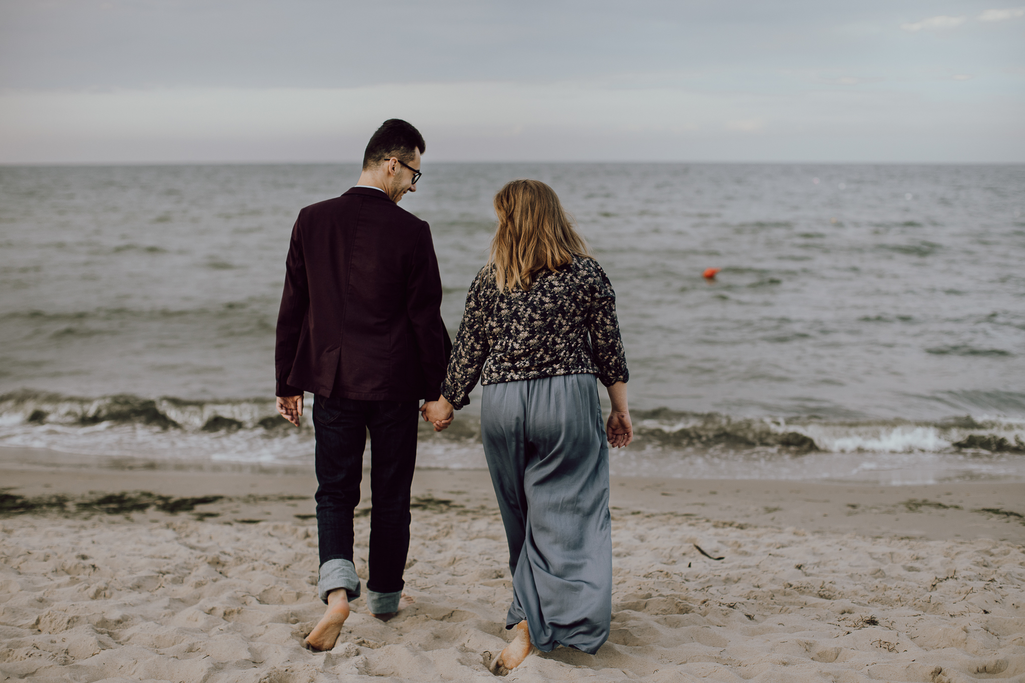 Sesja narzeczeńska Klaudii i Adriana na plaży w Sopocie